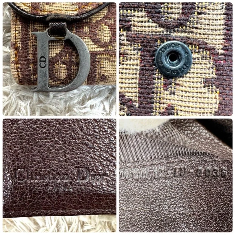 Dior Beige and Brown Monogram Wallet